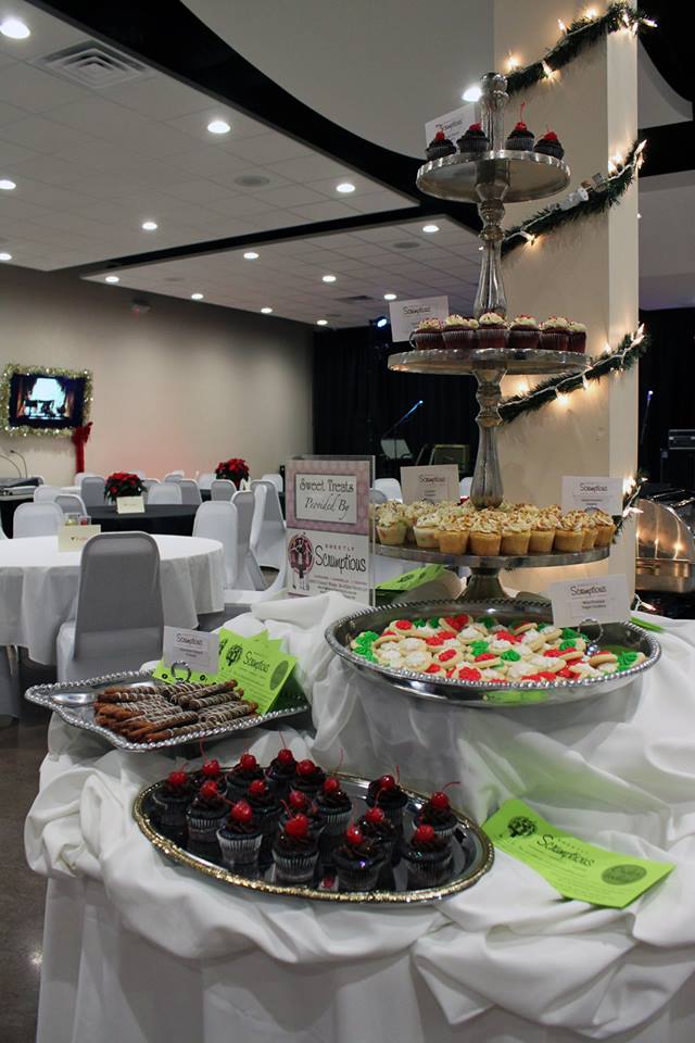 dessert set up at holiday party